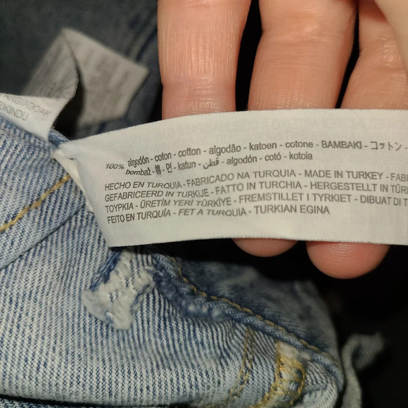 Zara Light Acid Wash Belted Mini Skirt With Belt and Pockets Size Large - Picture 10 of 10